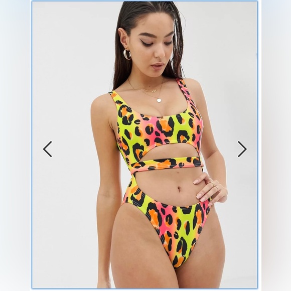 ASOS high leg swimsuit size 2 - Picture 1 of 6